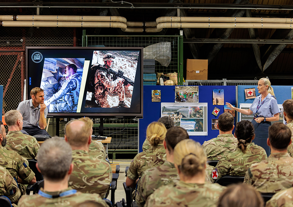 Mark Ormrod addressing the audience of TMW personnel